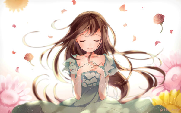Wallpaper Beautiful, Anime, Girl