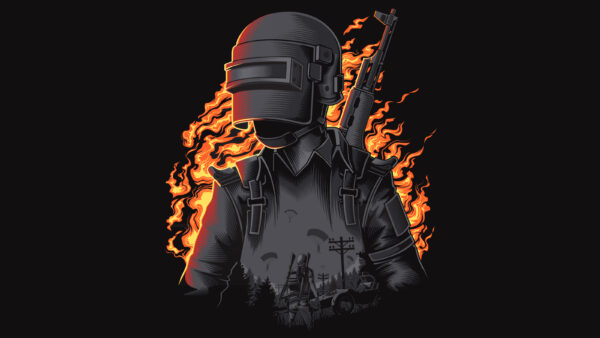 Wallpaper PUBG, Illustration, Dark