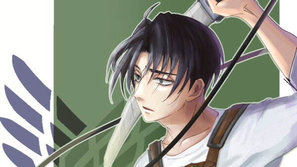 Wallpaper Sword, Desktop, Anime, Titan, Background, With, Green, Ackerman, Attack, Levi