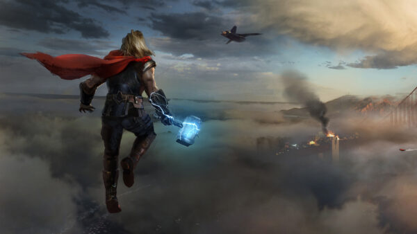 Wallpaper Approaching, Avengers, Marvels, Thor, Games, Desktop