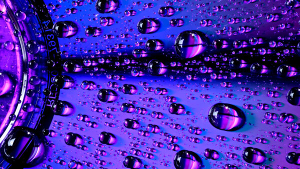 Wallpaper Water, Purple, Abstract, Abstraction, Mobile, Desktop, Light, Droplets