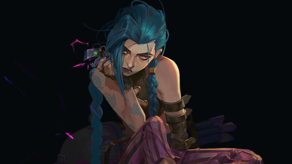 Wallpaper Dark, Arcane, Jinx, Background