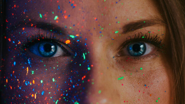 Wallpaper View, Closeup, Blue, Girl, Girls, Eyes, Model