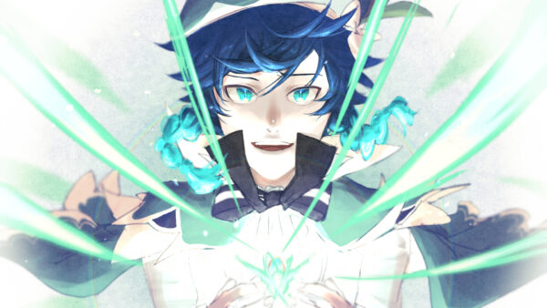 Wallpaper Venti, Impact, Desktop, Genshin, Blue, Eyes