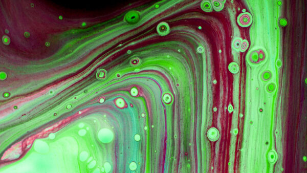 Wallpaper Maroon, Desktop, Paint, Abstract, Light, Liquid, Stains, Green