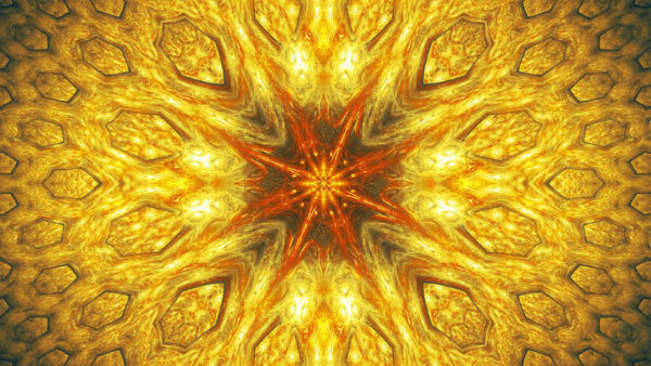 Wallpaper Fractal, Bright, Pattern, Yellow, Trippy