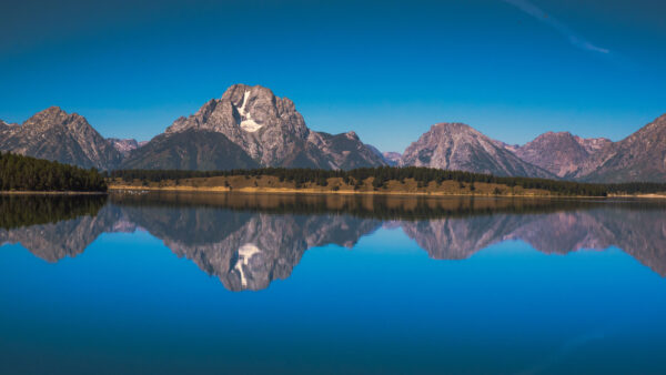 Wallpaper Beautiful, Lake, Mountains, Trees, Rock, Mobile, Blue, Desktop, Sky, Forest, Landscape, Reflection, Under, Water, View, Nature