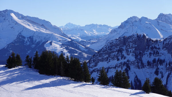 Wallpaper Winter, Greenery, Mountains, Blue, Background, Trees, Sky, Covered, Beautiful, Mobile, Desktop, Snow