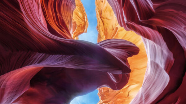 Wallpaper Sky, Nature, Antelope, Canyon, Blue, Daytime, Under, During