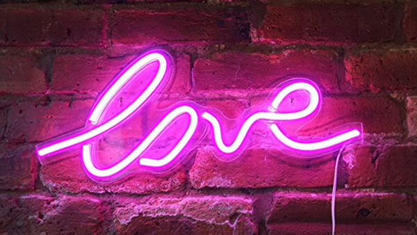 Wallpaper Neon, WALL, Light, Background, Love, Pink, Brick, Word