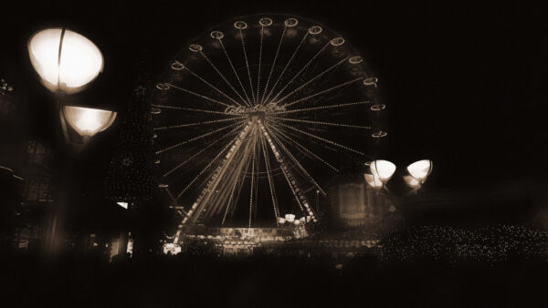Wallpaper Wheel, Theme, Ferris, Dark, Night, Background, Black