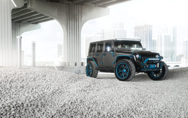 Wallpaper Grey, Blue, Jeep