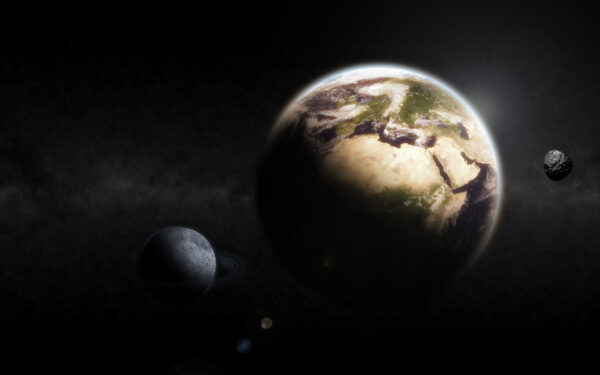 Wallpaper Moon, Earth