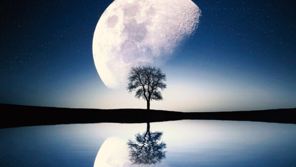 Wallpaper Moon, Scene, Surreal