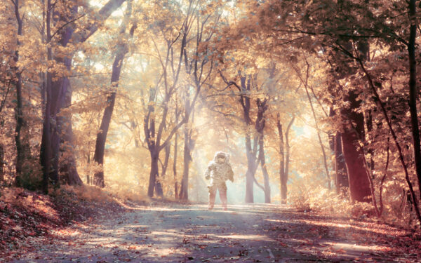 Wallpaper Autumn, Astronaut