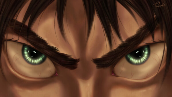 Wallpaper Desktop, Green, Very, Eren, With, Eyes, Closer, Anime, Titan, Attack, Yeager