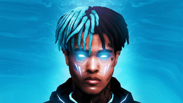 Wallpaper Celebrities, White, Hair, Background, Eyes, XXXTentacion, Desktop, Blue