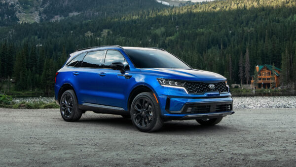 Wallpaper Blue, Cars, 2021, Desktop, Kia, Sorento