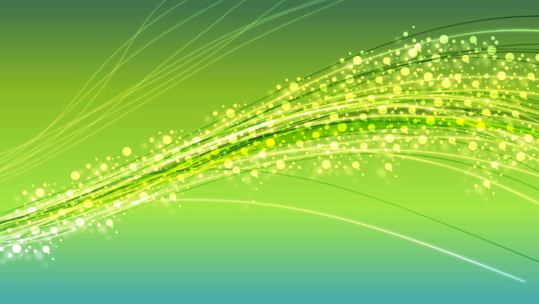 Wallpaper Wavy, Line, Green, Yellow, Shinny, Abstract, Desktop, Light