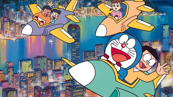 Wallpaper Flight, And, Doraemon, Are, Friends, Flying