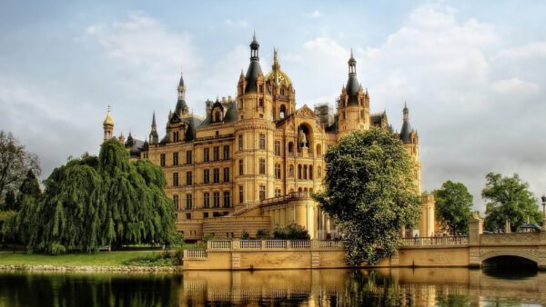 Wallpaper Germany, Travel, Palace, HDR, Schwerin