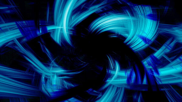 Wallpaper Desktop, Mobile, Lines, Abstraction, Wavy, Abstract, Neon, Blue