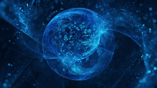 Wallpaper Blue, Ball, Shapes, Glare, Desktop, Abstract, Mobile, Smoke