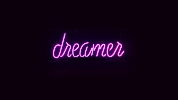 Wallpaper Dreamer, Dark, Desktop, Black, Word, Purple, Background