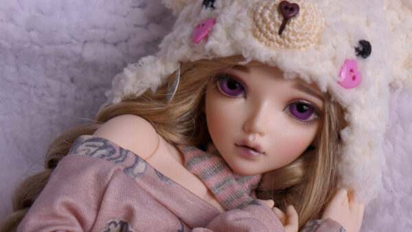 Wallpaper Barbie, Desktop, Eyes, Doll, Purple