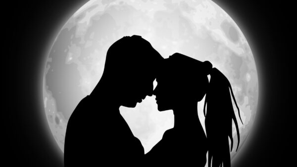 Wallpaper Moon, Background, Couple