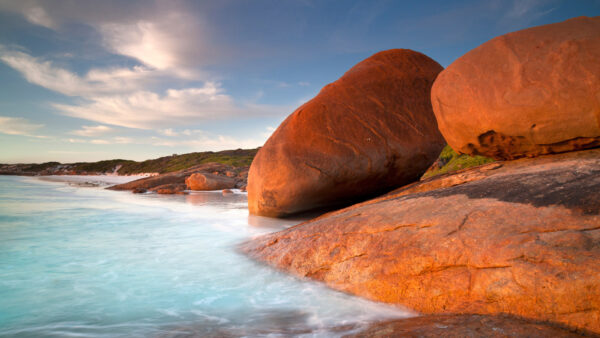 Wallpaper Near, Big, Stones, Rock, Nature, Waves, Desktop, Sea