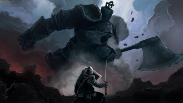 Wallpaper Souls, Golem, Iron, Dark, Desktop, Games