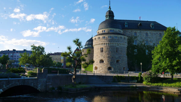 Wallpaper Building, Örebro, Bridge, Travel, Sweden, Castle, Architecture
