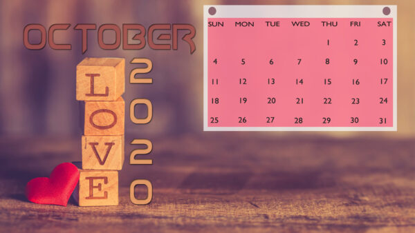 Wallpaper Background, Heart, October, Love, Brown, Calendar, Desktop, Blur