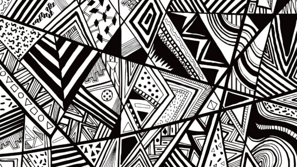 Wallpaper Geometric, Desktop, Pattern, And, Black, White, Shapes, Geographic