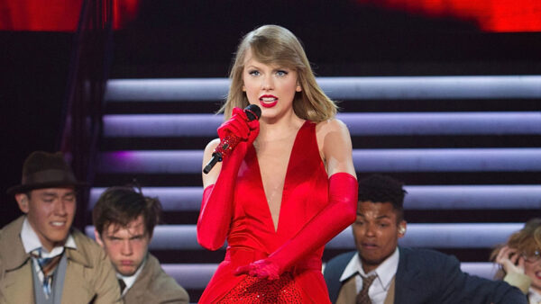 Wallpaper And, Gloves, Dress, Red, Swift, Mic, With, Taylor, Wearing