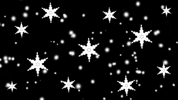 Wallpaper Black, White, Snowflake, Background, Shapes, Desktop