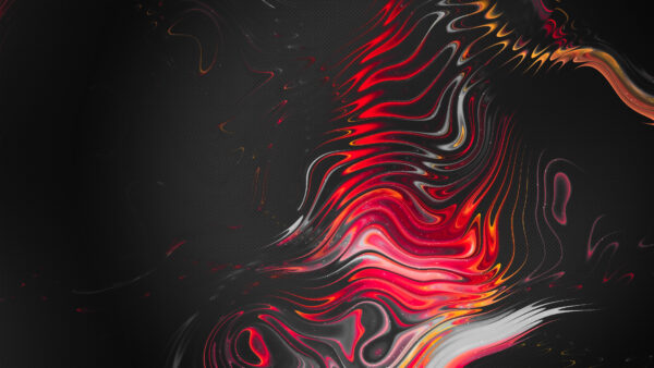 Wallpaper Red, Lines, Desktop, Wavy, Yellow, Pattern, Mobile, Black, Art, Abstract