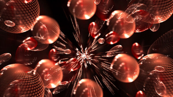 Wallpaper Balls, Fractal, Trippy, Red, Desktop, Circles