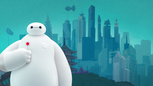 Wallpaper Hiro, Cass, Aunt, Baymax, Hamada