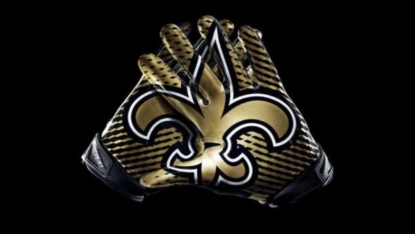 Wallpaper Black, Hand, Gloves, Logo, Saints, Background