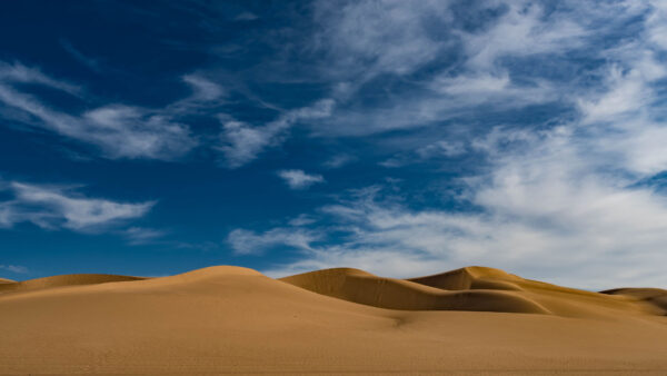 Wallpaper Sand, Mobile, Desktop, Nature, Under, Clouds, Dunes, Daytime, During, Desert, Blue, Sky