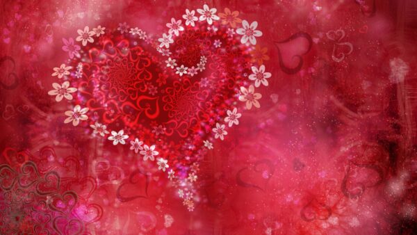 Wallpaper Heart, Love, Flowers