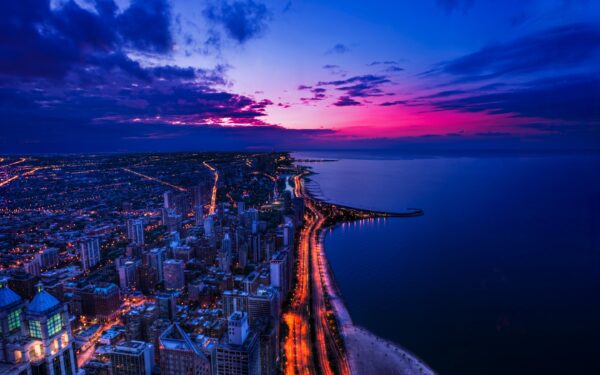 Wallpaper Chicago, Sunset