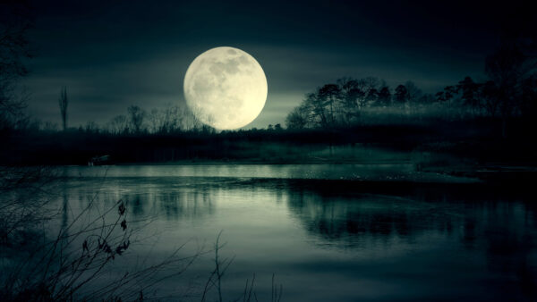 Wallpaper Lake, Nighttime, Desktop, During, Nature, Landscape, Moon