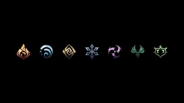 Wallpaper Symbols, Character, Genshin, Impact