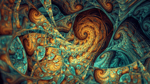 Wallpaper Multicolored, Painting, Abstract, Fractal