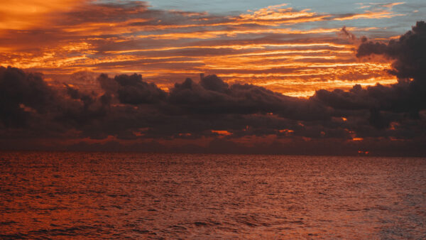 Wallpaper Background, Desktop, Clouds, Sea, Sky, Mobile, Nature, Horizon, Black