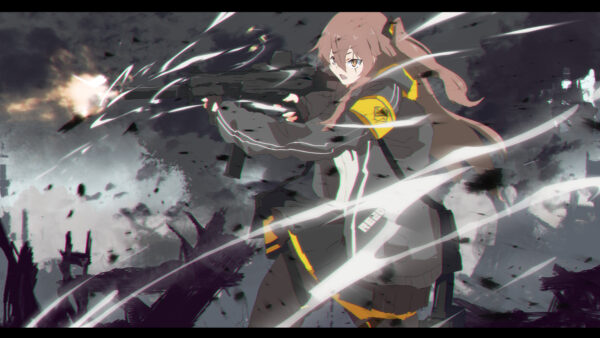 Wallpaper Girl, UMP45, Girls, Brown, Frontline, Hair, Games, Desktop