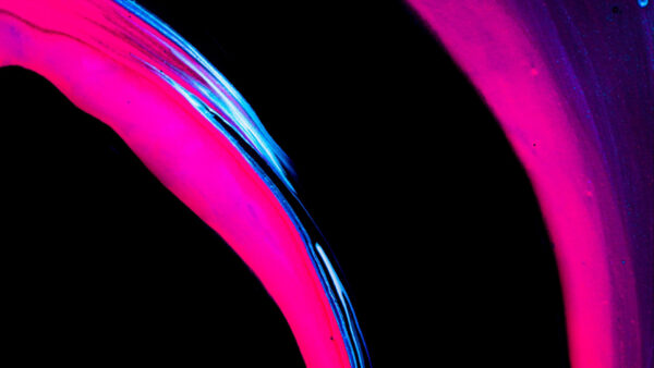 Wallpaper Abstract, Blue, Pink, Curves, Paint, Black, Stains